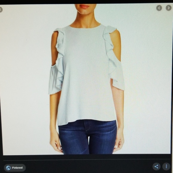 Rebecca Minkoff Cold Shoulder Ruffle Blouse - Picture 7 of 7